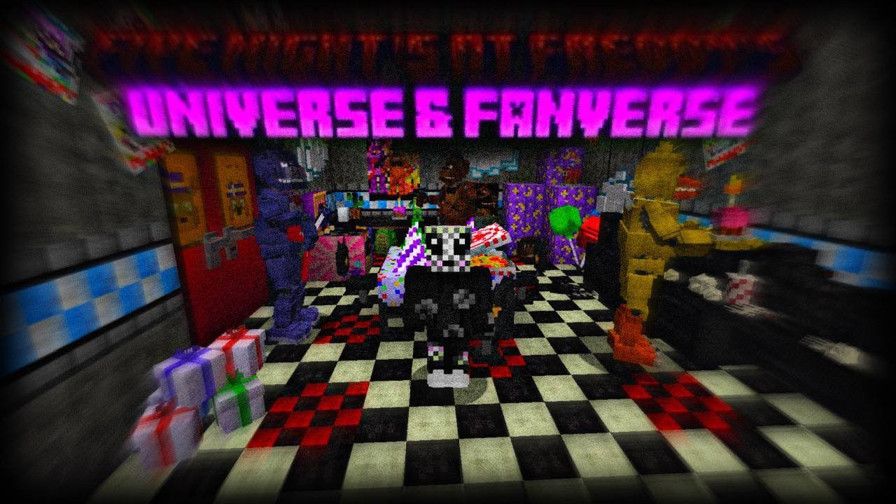 Обзор мода FNaF's UNIVERSE/FANVERSE | Forge 1.20.1 Java