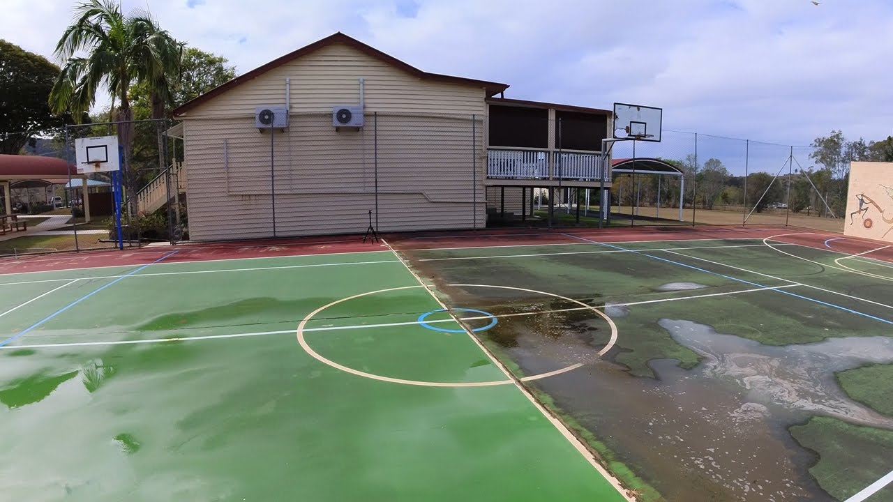 SATISFYING Pressure Cleaning FILTHY Concrete Basketball Court