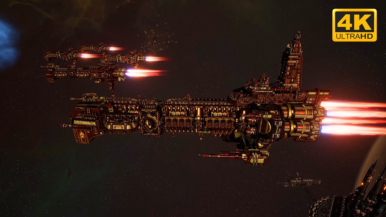Адептус Механикус — 2 на 2, Массивная битва — качество 4K — Battlefleet Gothic Armada