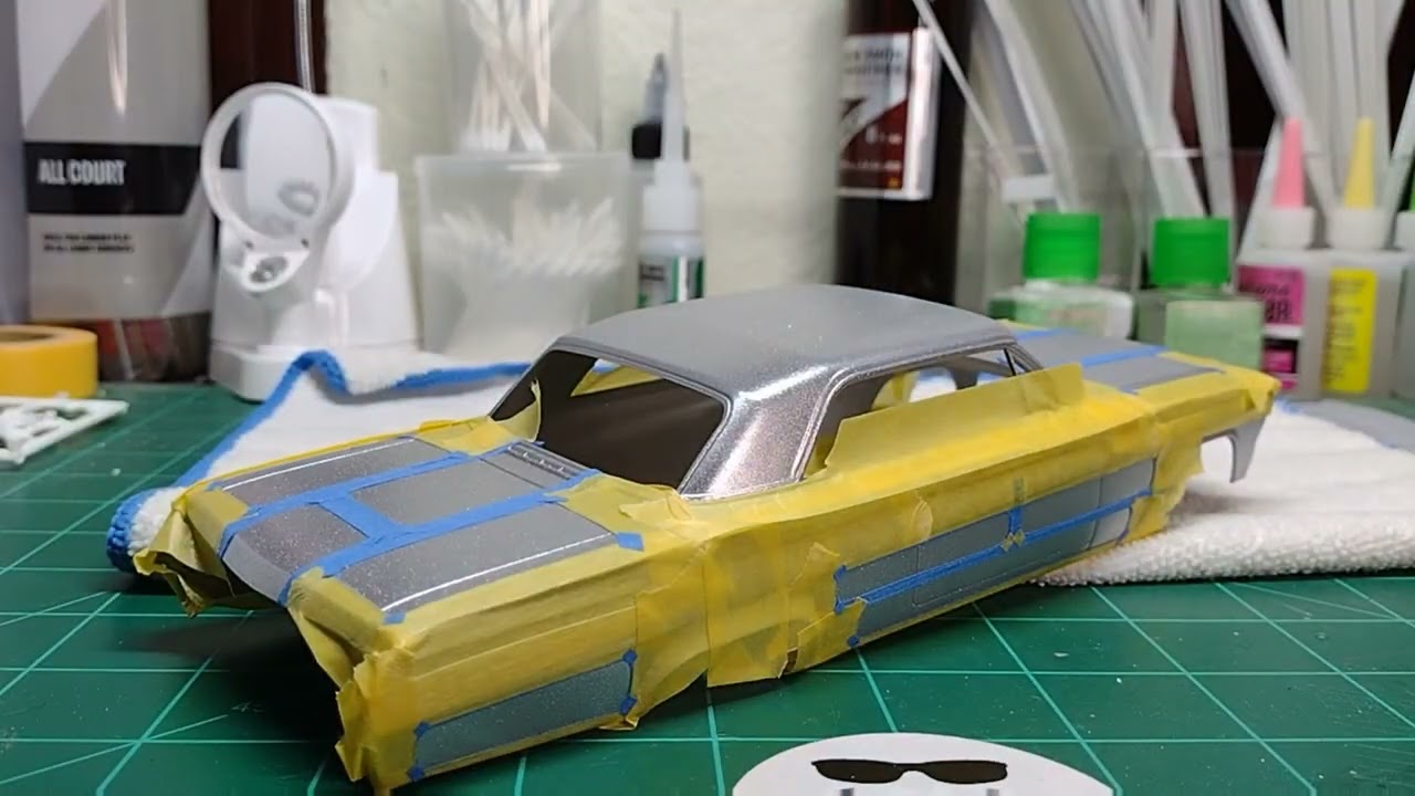 Customer's 1962 Impala 1/24 scale lowrider model car airbrush -video #2  