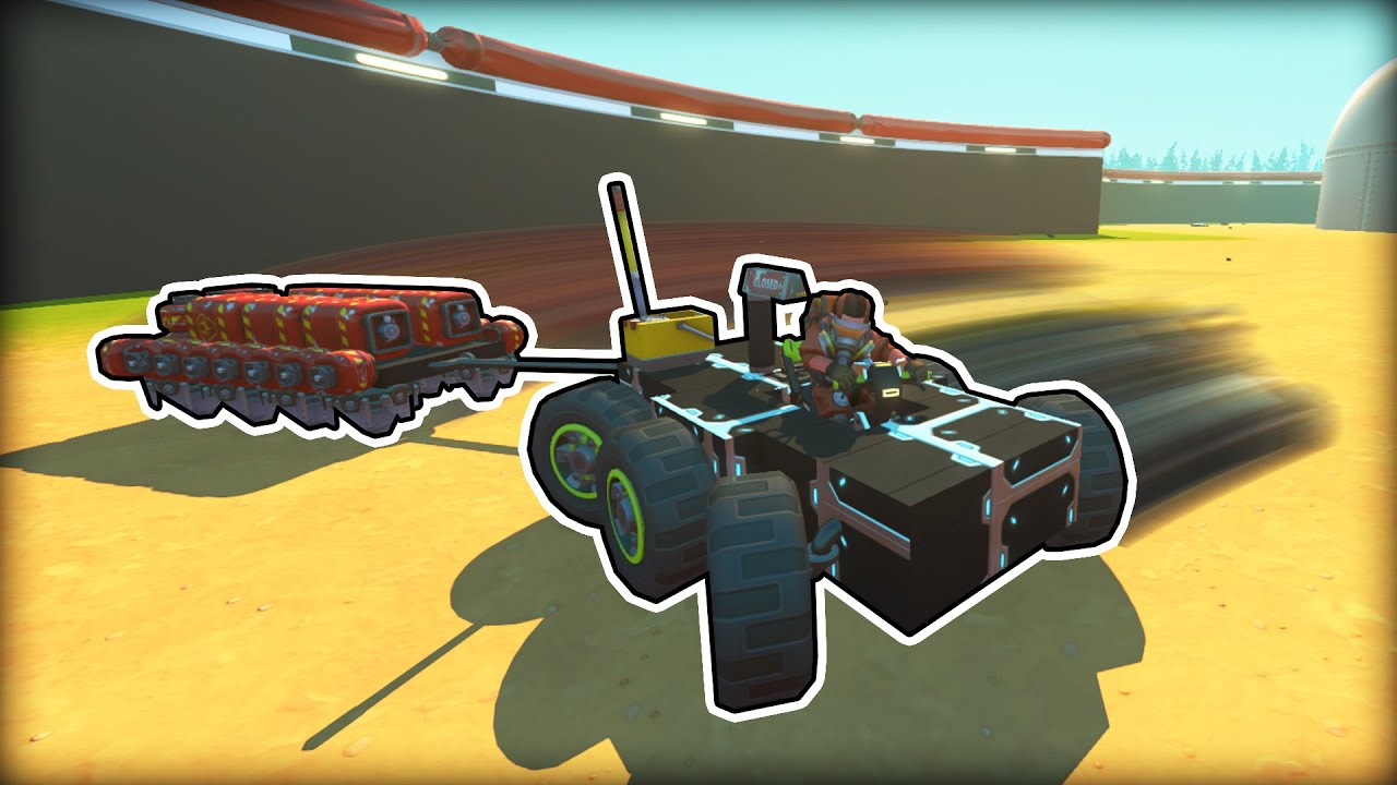 Frictionless Explosive Trailer Drifting Figure 8 Challenge? (Scrap Mechanic Multiplayer Monday)