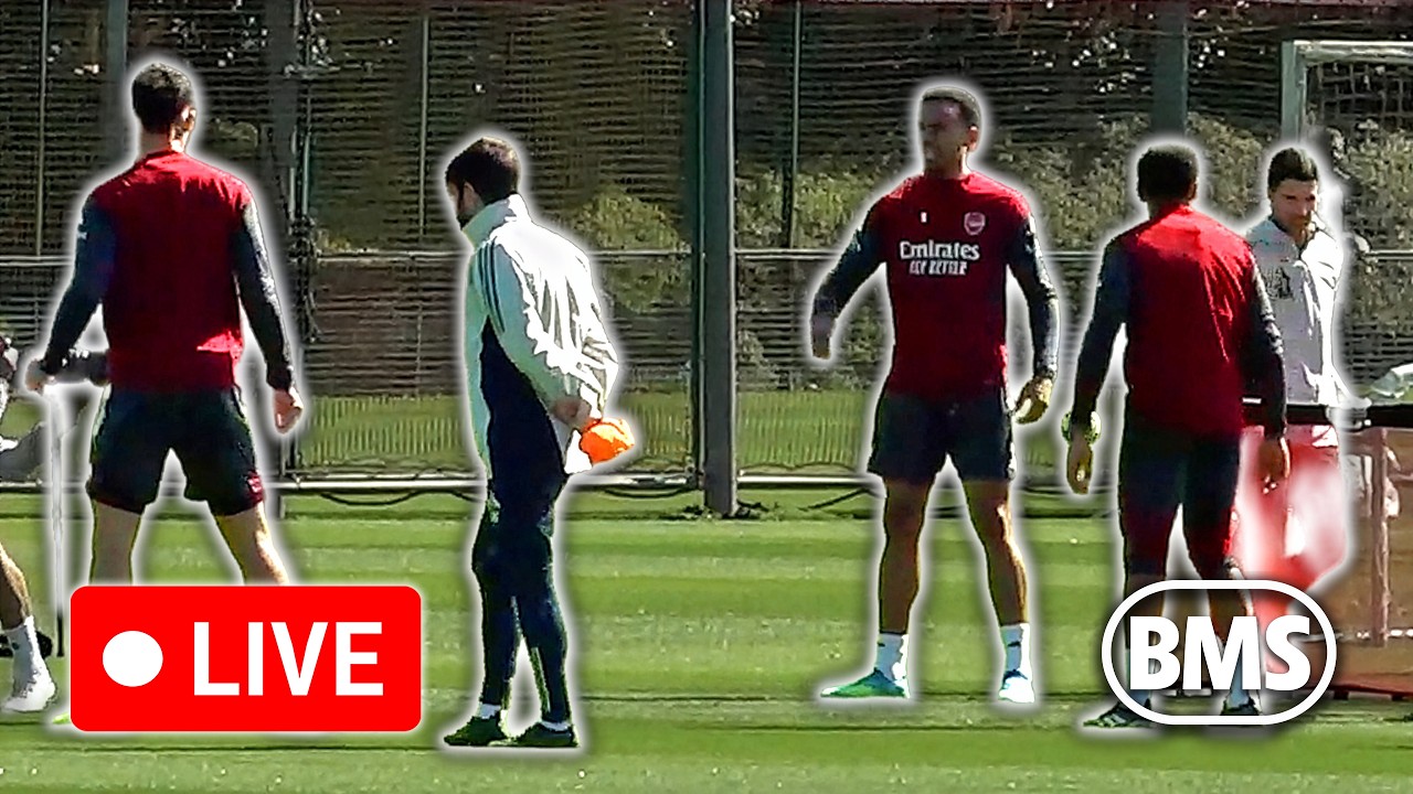 🔴 LIVE | Arsenal train ahead of Sporting CP Champions League Quarter-final clash