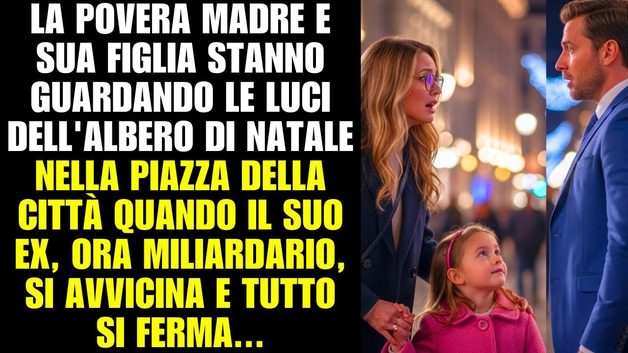 Madre e figlia guardano le luci di Natale. Arriva l'ex, ora miliardario: tutto tace.