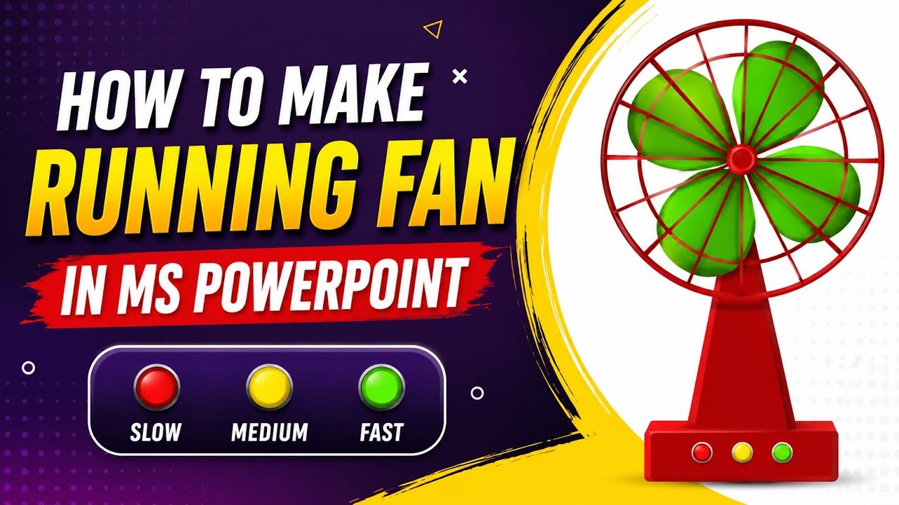 Running fan in Ms PowerPoint #ansarinstitute #msoffice2007 #project