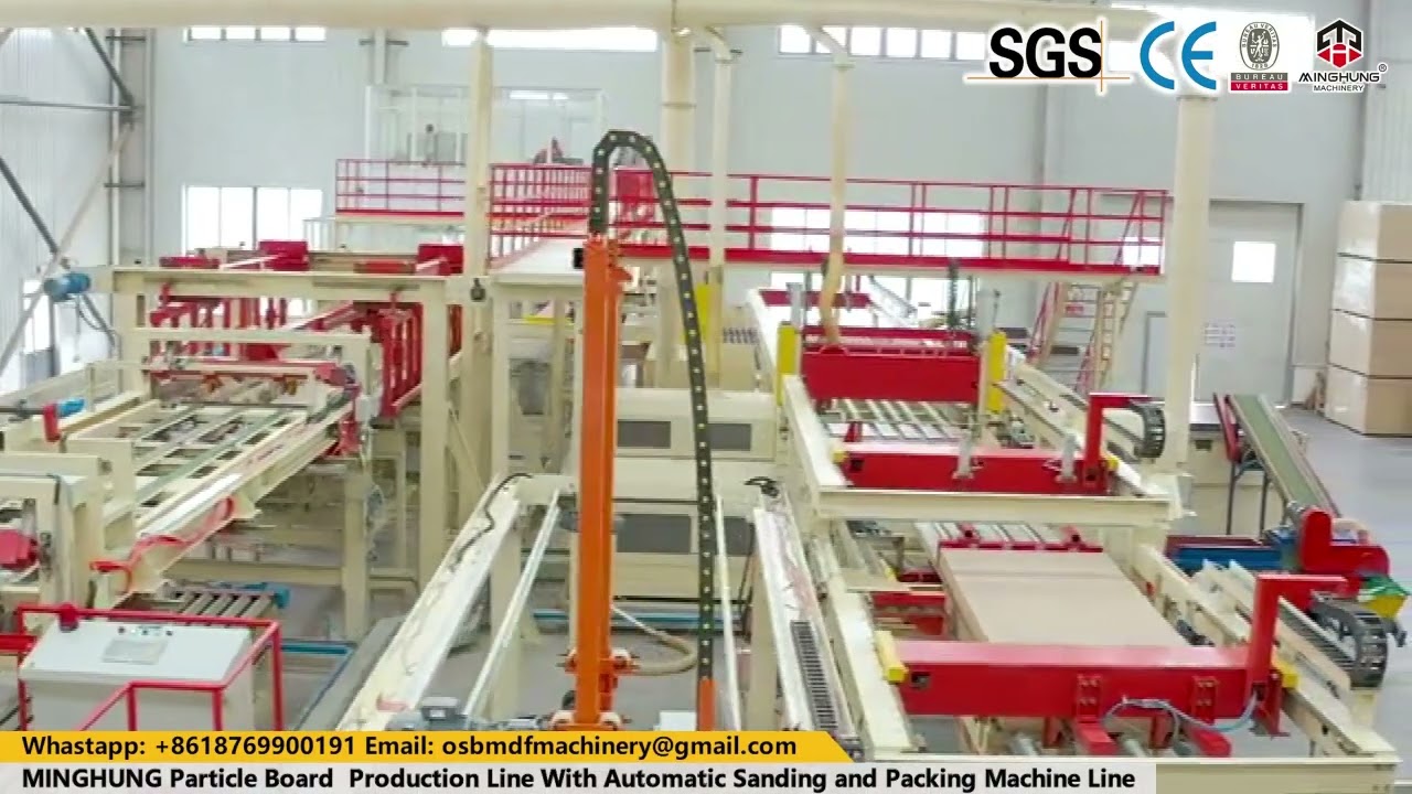 Wood Based Panel Production Machine With Sanding Machine Cutting Machine Line