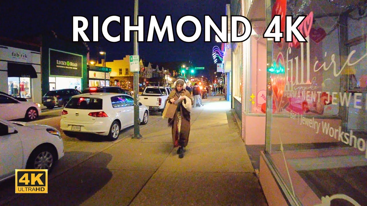Richmond Virginia Winter Nighttime Walking Tour January 2026 [4K]