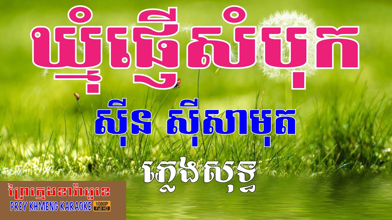ឃ្មុំផ្ញើសំបុក ភ្លេងសុទ្ធ ស៊ីន ស៊ីសាមុត| khmum pnher sombok PREY KHMENG KARAOKE