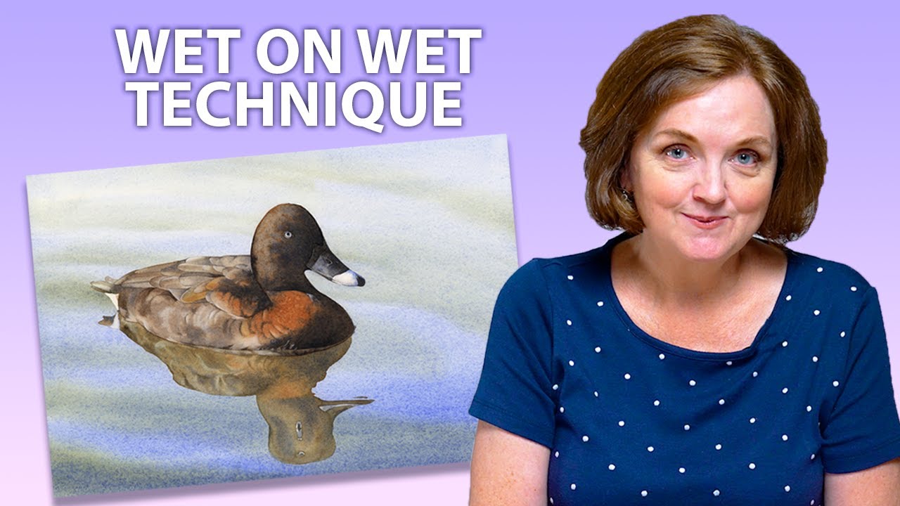 Mastering wet on wet technique: Watercolor Duck