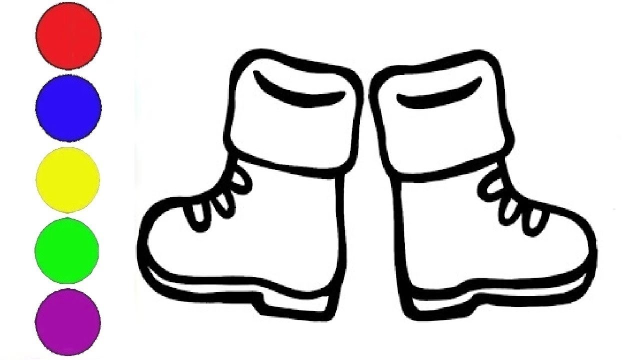 Сурет салу Етік | How to draw Boots | Bolalar uchun Botinkalar rasm chizish | Как нарисовать сапоги