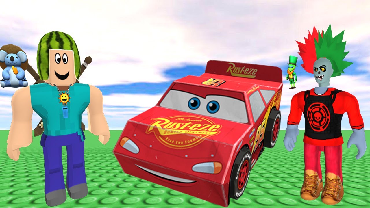 ZOMBİK VE STEVE ESKİ MODEL ARABALARLA YARIŞIYOR - Roblox