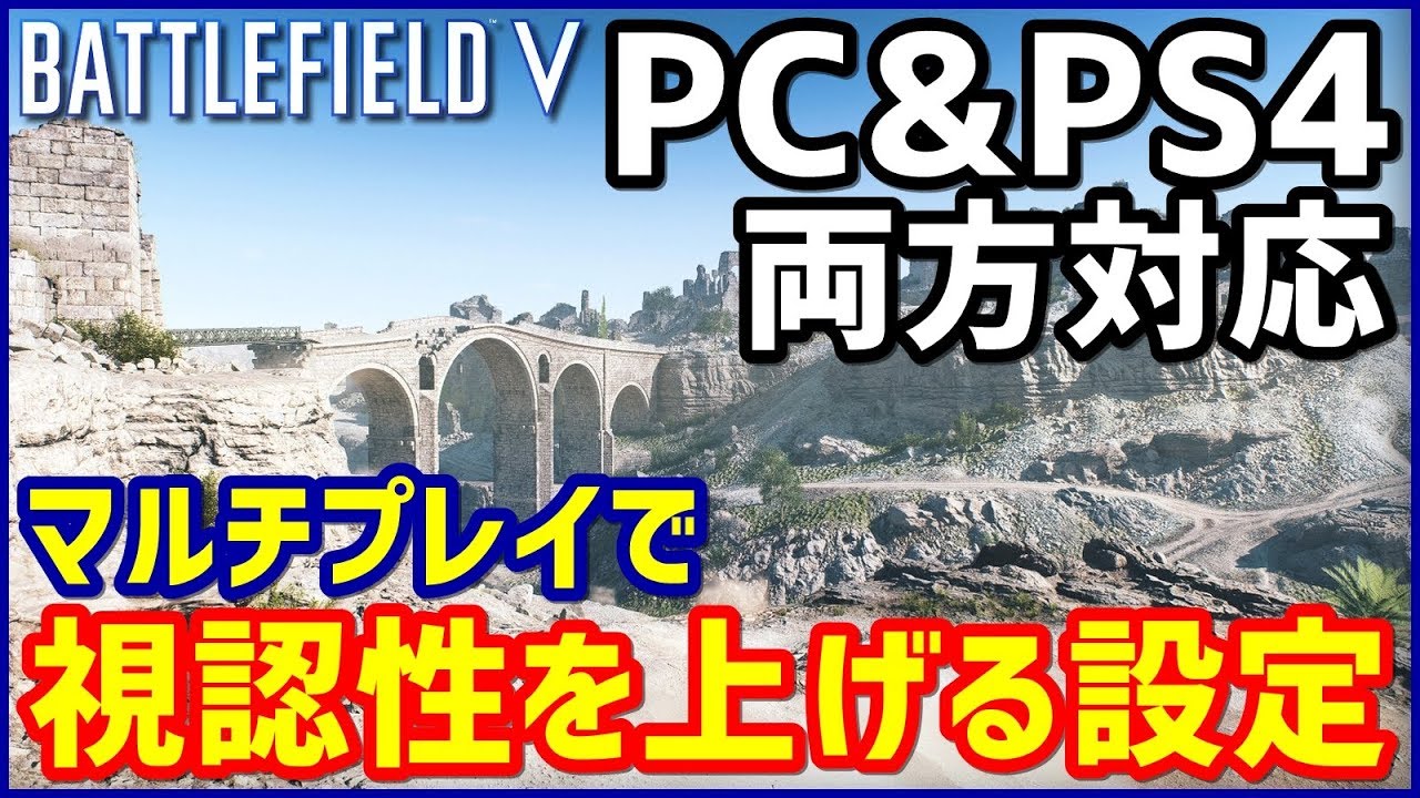 【BF5】PC&PS4両方対応! 視認性を上げるグラフィック設定を解説【BFV】