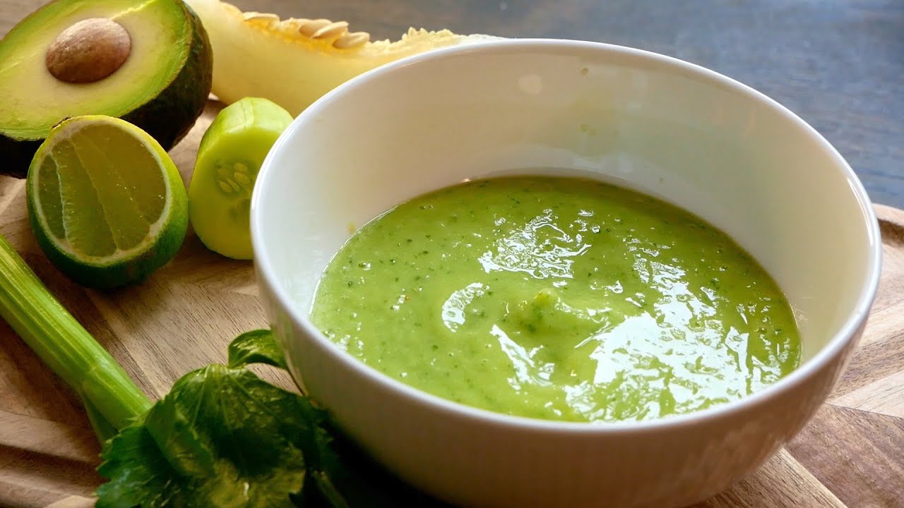 Refreshing Avocado & Cucumber Gazpacho 🥑🥒 Easy Cold Summer Soup Recipe # 202