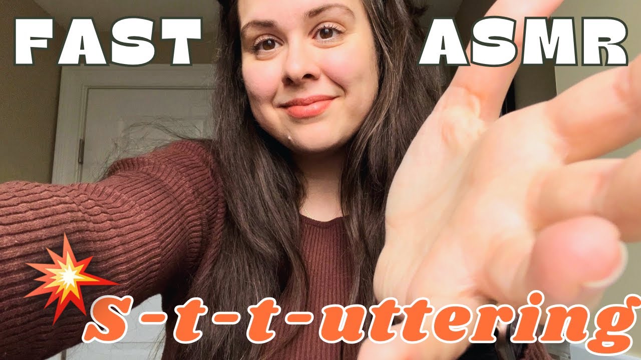 LOFI ASMR - FAST BREATHY STUTTERING / some hand sounds and visuals 🧡