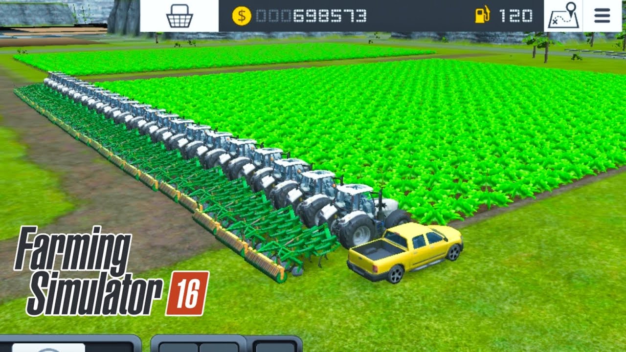 Farming Simulator 16, Crazy Unlimited Tractor Cultivated In One Field Fs 16@PERFECTFARMING-25 