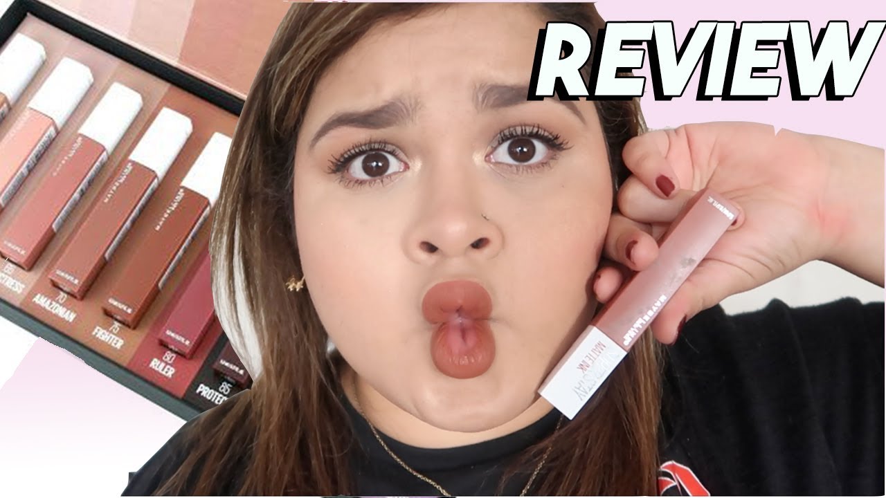 24 HRS UTILIZANDO UN LABIAL! Reseña completa SUPERSTAY MATE INK nude collection