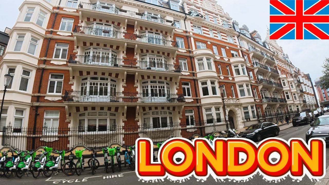 Walking along Streets of London Buildings Tour UK #england #uk