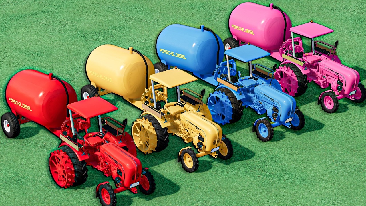 WORK with Colors SLURRY TANKER with MINI TRACTORS - Farming Simulator 22