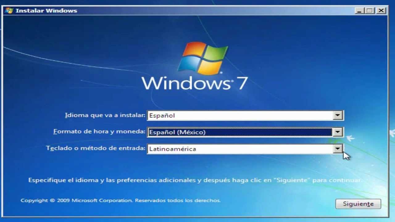 Como configurar el BIOS e Instalar Windows 7