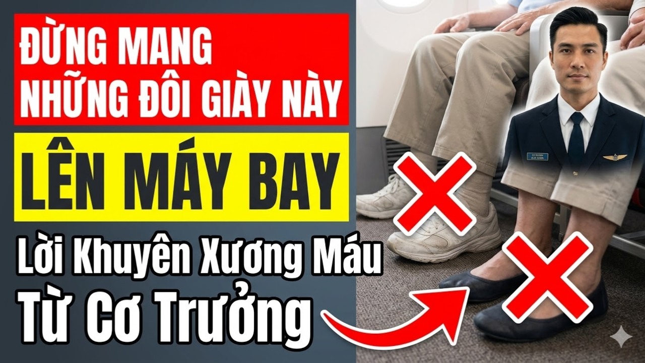 CẢNH BÁO: Những Đôi Giày Tệ Nhất Khi Bạn Đi Máy Bay (Tiết Lộ Động Trời Từ Cơ Trưởng Hàng Không)