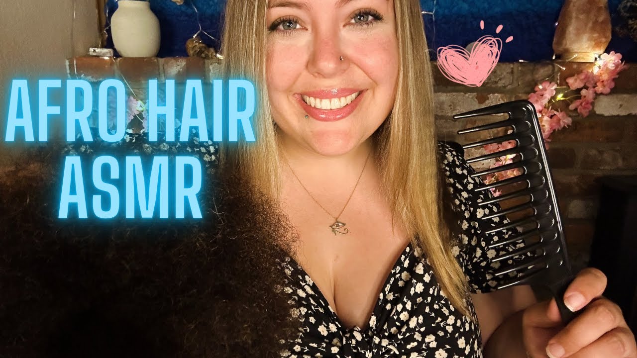 AFRO Hair ASMR Detangling, Combing, Massaging, Delicate & Caring Afro Attention❤️