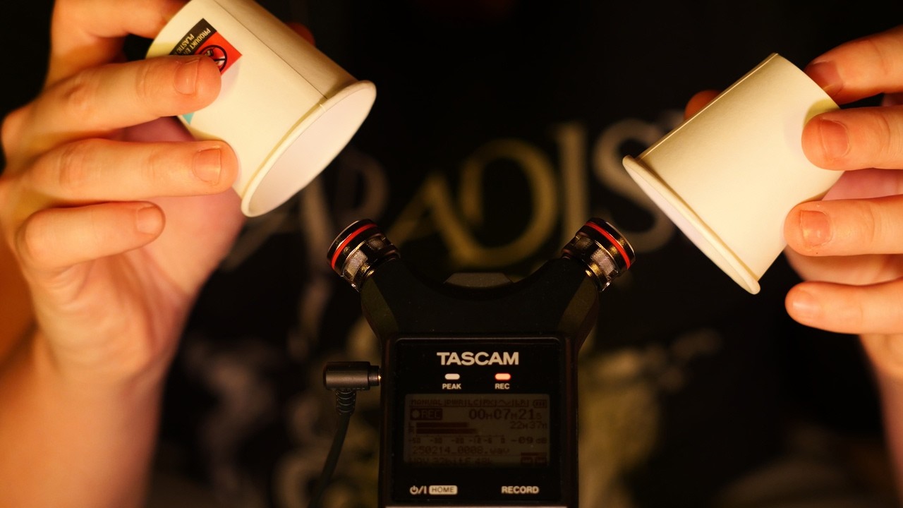 ASMR Deutsch Ear Cupping zum Einschlafen (Tascam Audio)