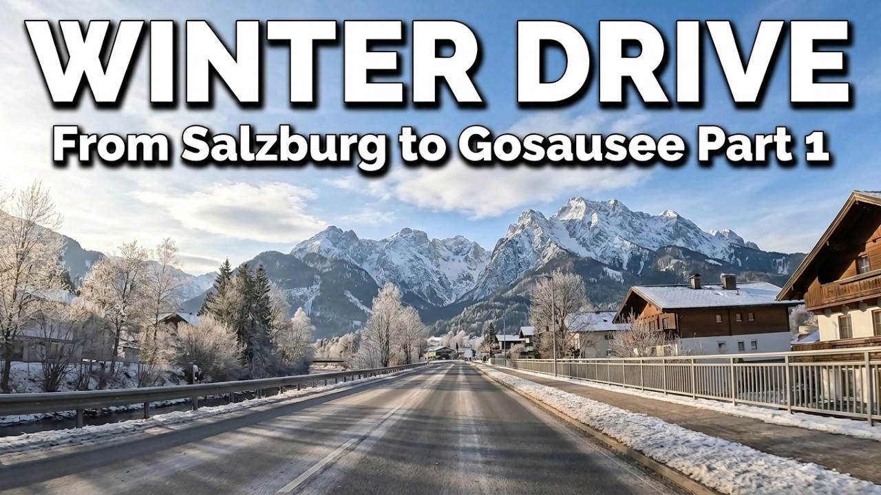 From Salzburg to Gosausee, Austria - part 1/3 - winter relaxing drive