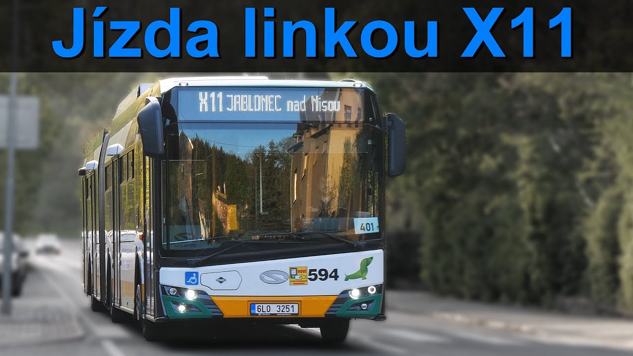 Jízda linkou X11 Liberec - Jablonec před otevřením TT | 2024