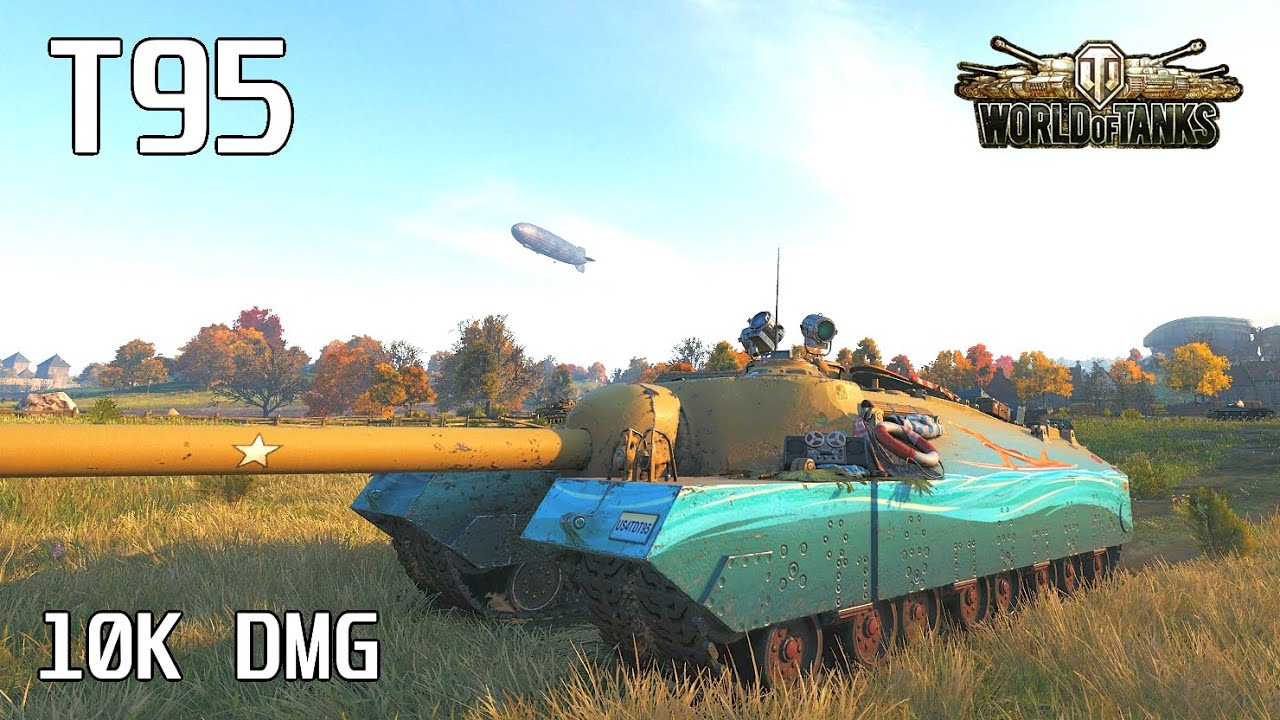 T95, 10K Damage, 7 Kills, Master Class, Sniper, Redshire - World of Tanks