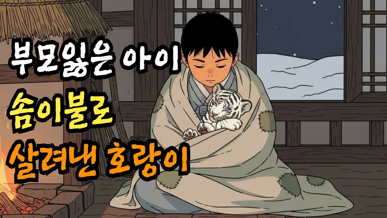 부모 잃은 소년이 솜이불로 살려낸 새끼 호랑이, 녀석이 죽기 전 주인에게 남긴 마지막 선물  | 야담 옛날이야기 오디오북 잠잘때듣는동화