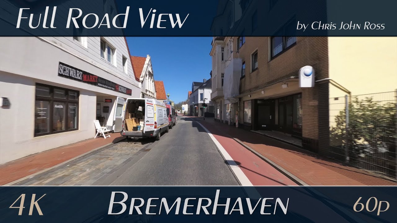 Bremerhaven, Germany: Lehe, Lange Straße, Wurster Straße - 4K (UHD/2160p/60p)