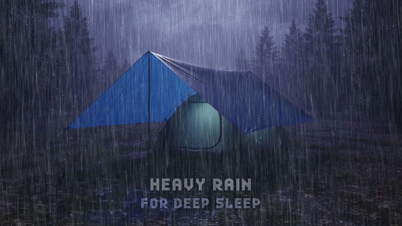 Sleep in Minutes Tonight ⛺😴 | Wild Forest Rain & Rolling Thunder All Around the Tent 🌲⚡