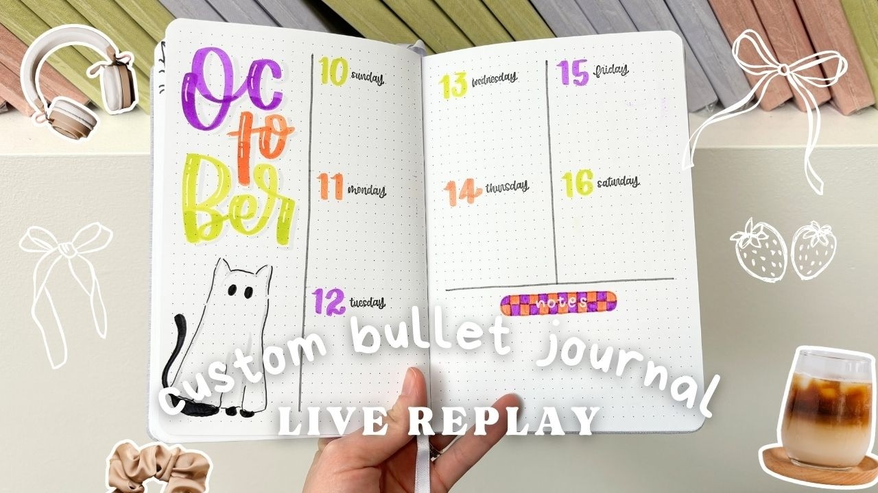 Live Custom Bullet Journal REPLAY February 12, 2026 | Orders & October Theme in Kristine's Journal