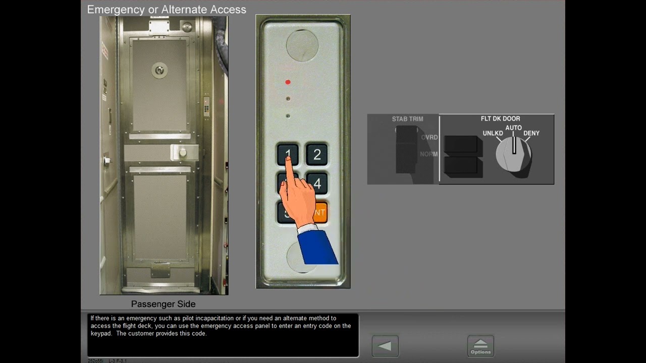 B737 FLIGHT DECK DOOR NORMAL OPERATION