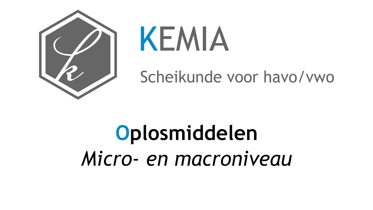 Oplosmiddelen: Micro- en macroniveau