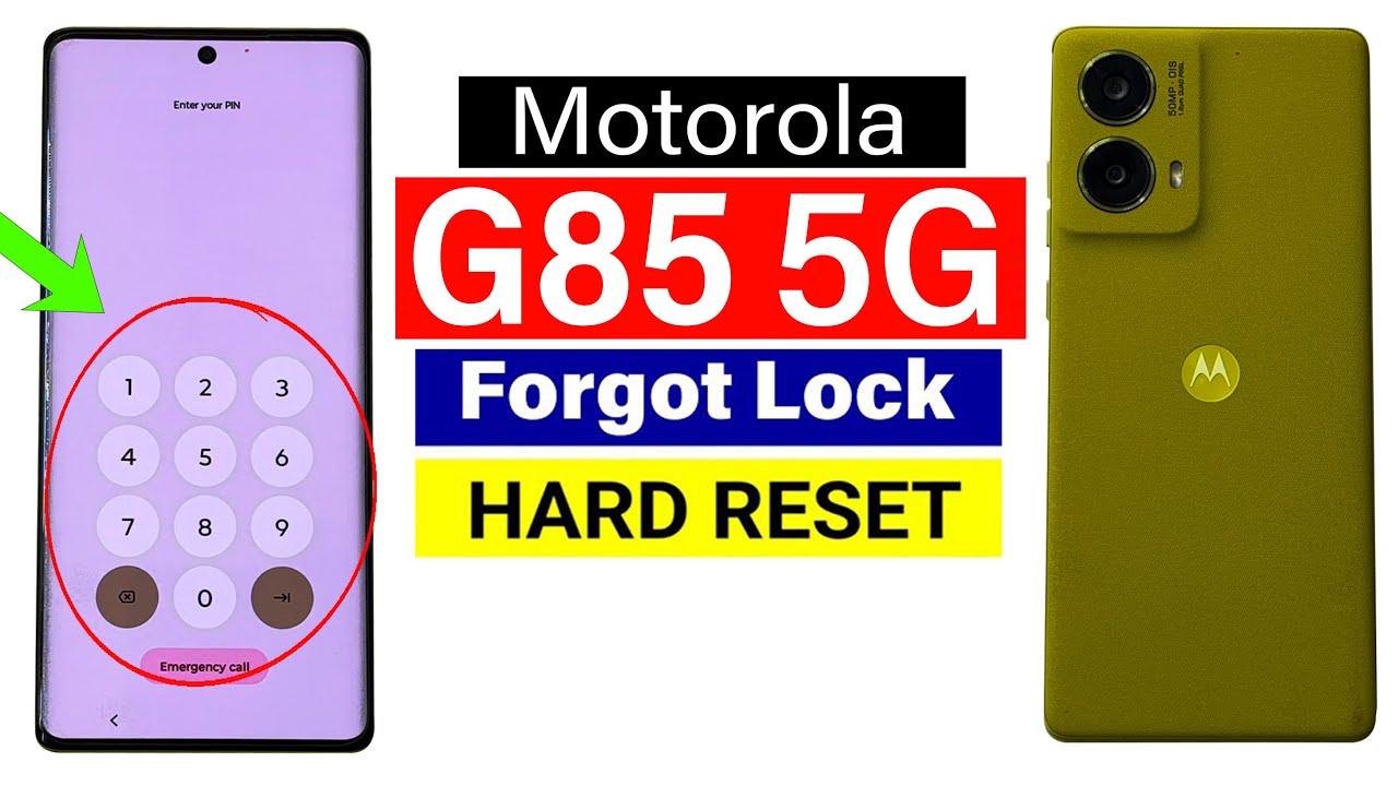 Moto G85 5G : Hard Reset & Pattern Unlock | Factory Reset (Without PC)