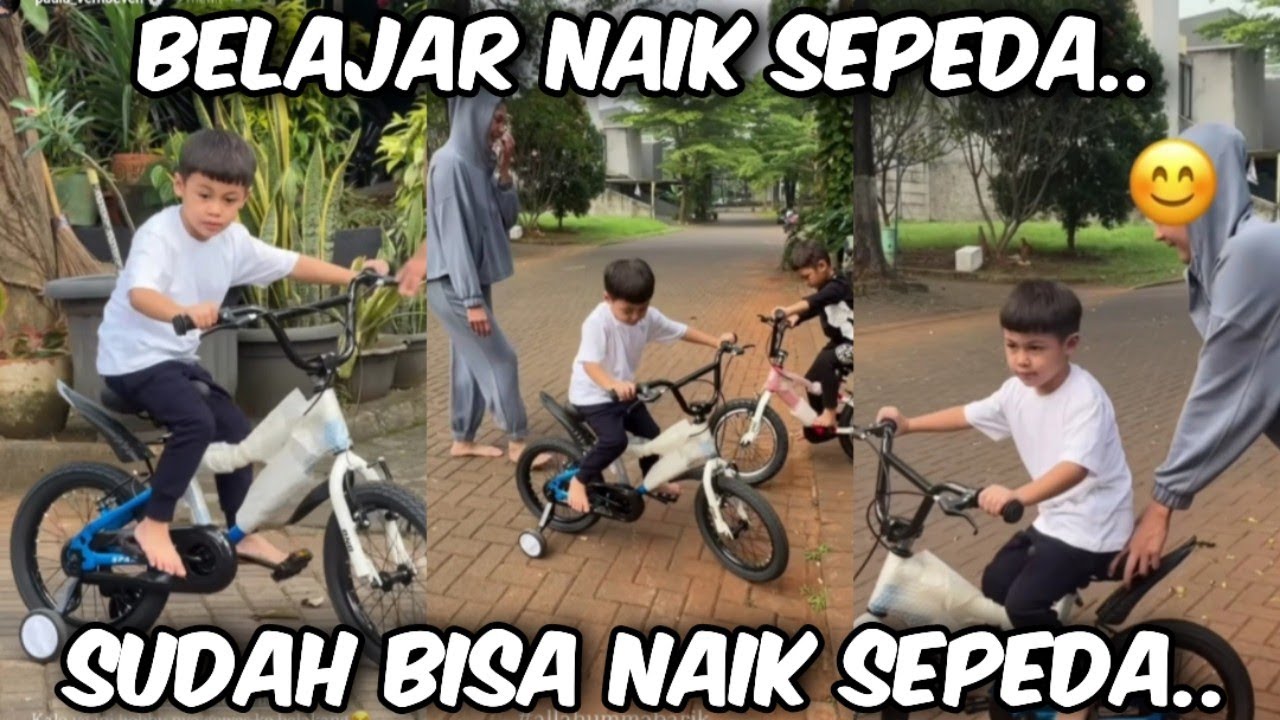 BELAJAR NAIK SEPEDAH ‼️KIANO DAN KENZO SAMA - SAMA BELAJAR NAIK SEPEDAH @galerikiano
