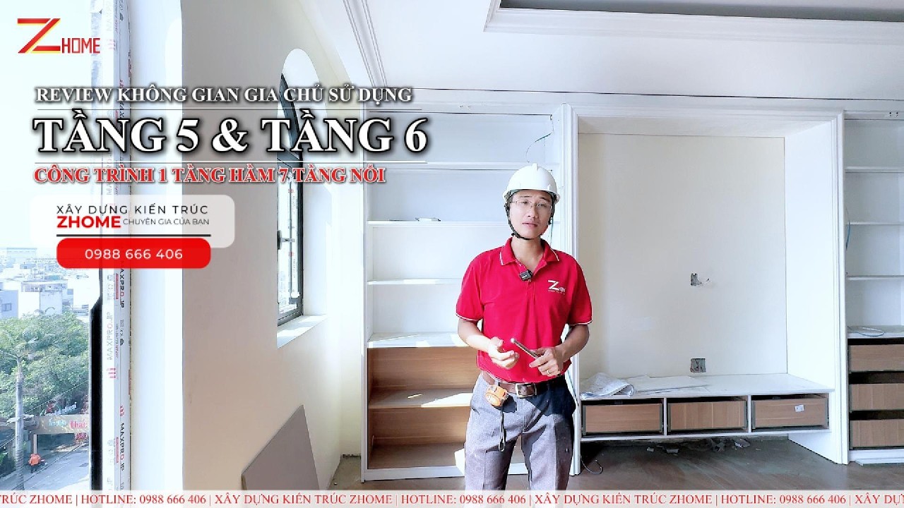 Review không gian gia chủ sử dụng tại công trình 1 tầng hầm 7 tầng nổi #xaynhatrongoi #nhadep #zhome