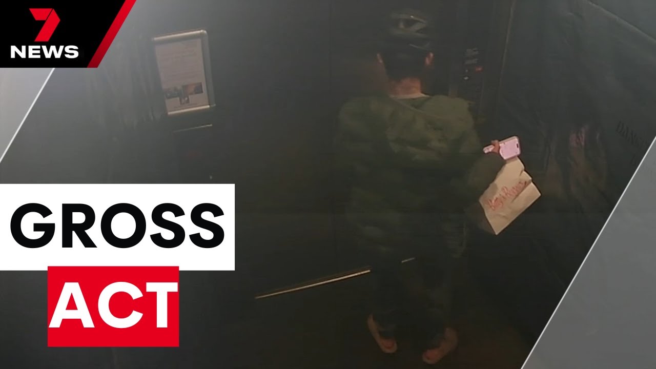 Uber delivery driver urinates in apartment lift at Artarmon on Sydney’s north shore | 7NEWS