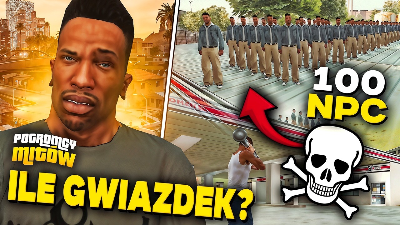 CZY JEDNYM STRZAŁEM ZDOBĘDĘ 6 GWIAZDEK POLICJI? | POGROMCY MIT&Oacute;W GTA SAN ANDREAS! (171)
