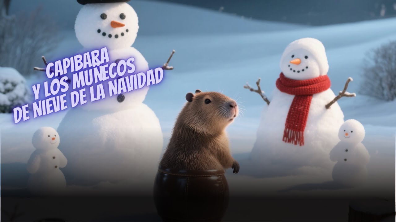CAPIBARA y los muñecos de nieve de la navidad