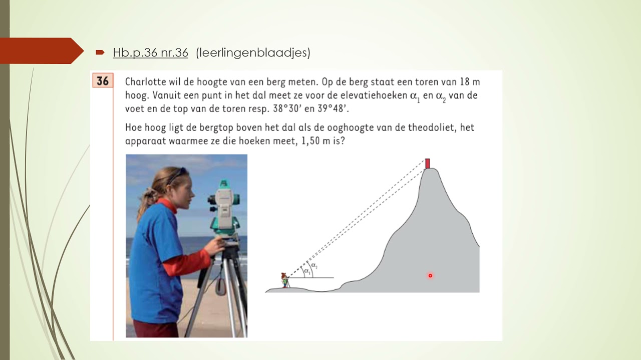 Vraagstukken driehoeksmeting in willekeurige driehoeken