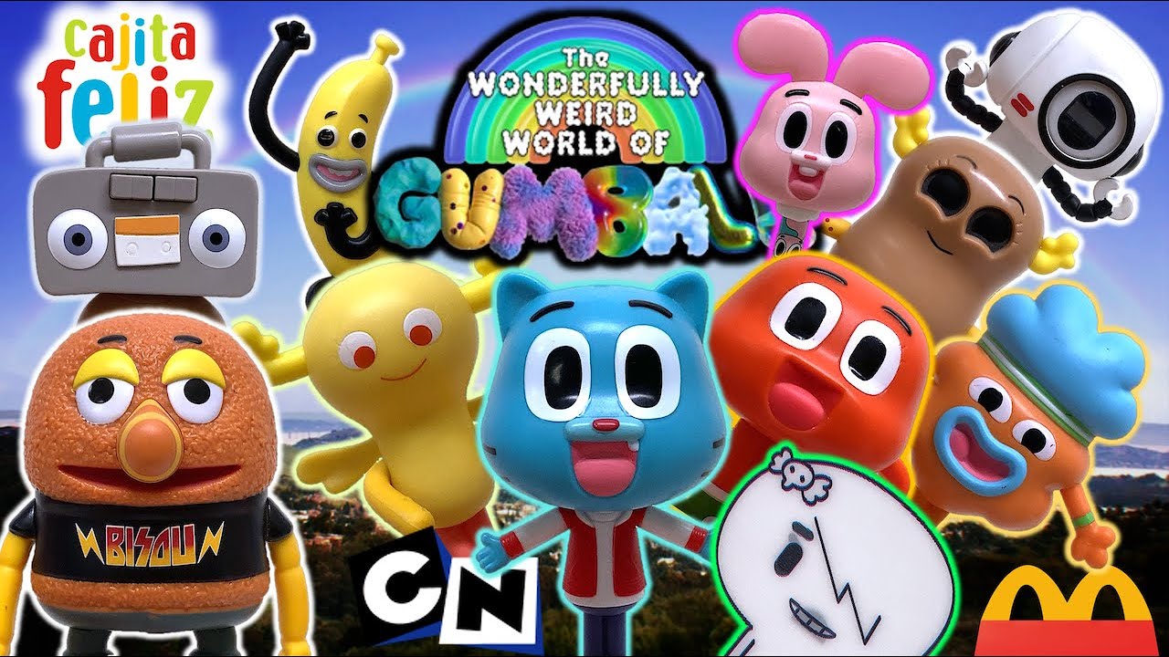 Colecci&oacute;n de EL INCRE&Iacute;BLE MUNDO de GUMBALL - Cajita Feliz de McDonald's (2018) - TOY SHOTS