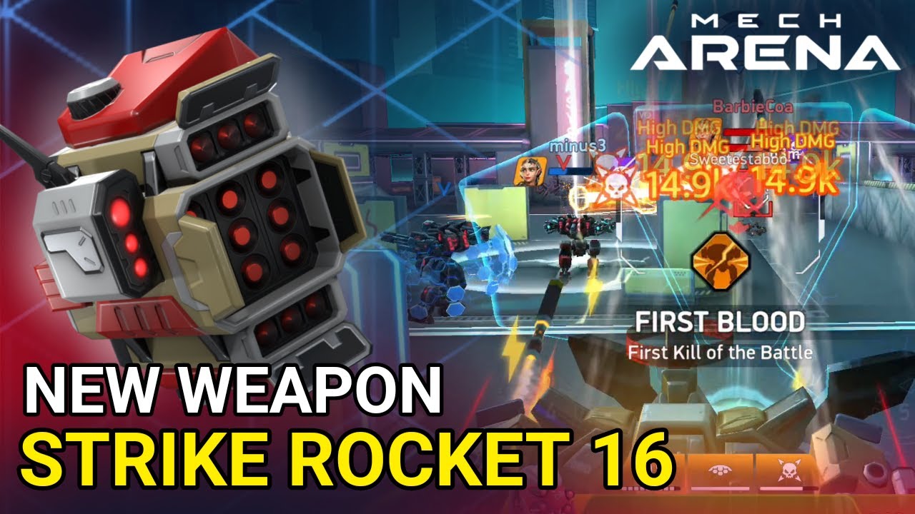 New Strike Rocket 16 gameplay - Redd Mech Arena