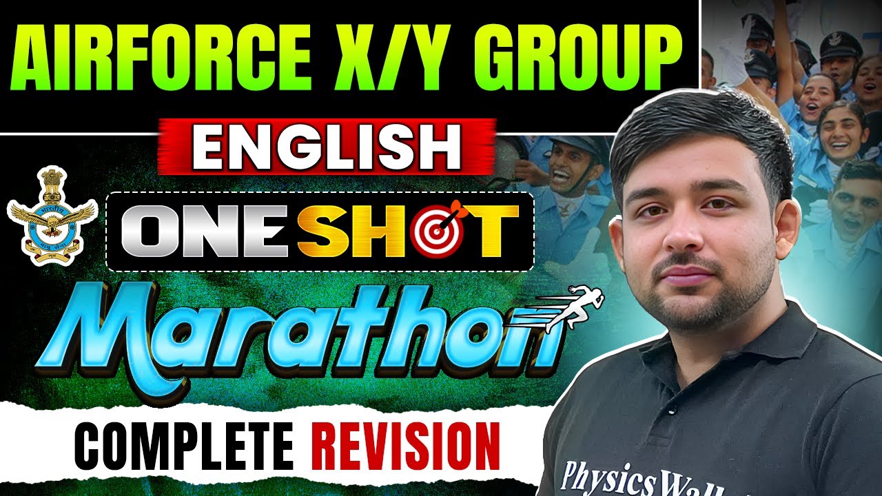 Agniveer Airforce X & Y Group 2/2026 | English in One Shot | Complete Revision Marathon