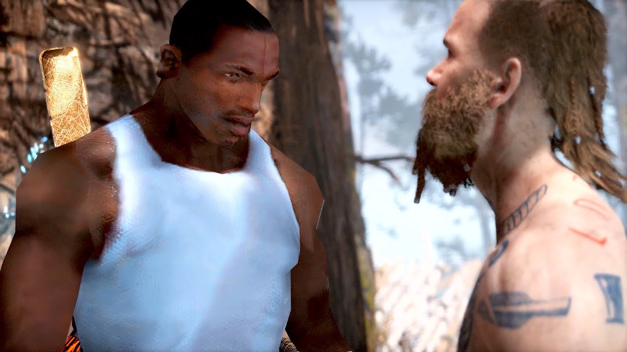 God of War ft GTA's CJ VS Baldur