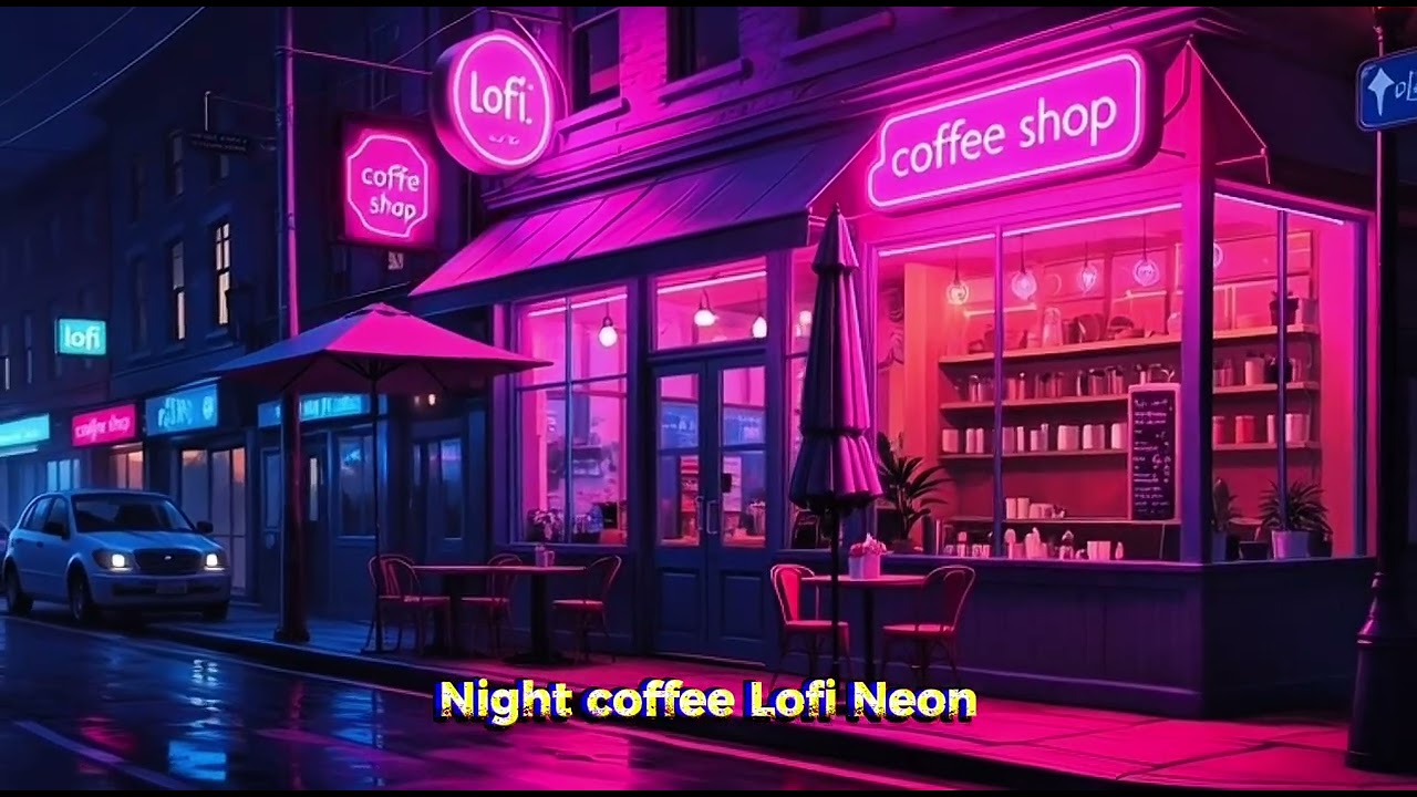 Night Coffee Lofi Neon  ☕🌧️ Chill Beats Under Neon Lights | Study • Relax • Sleep
