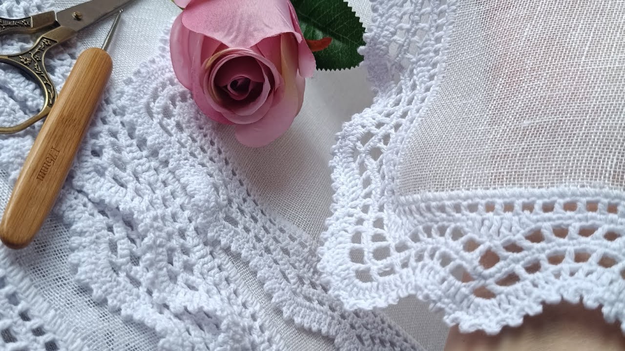 Crochet Simple Yet Beautiful Border Pattern - wow, look at the result!