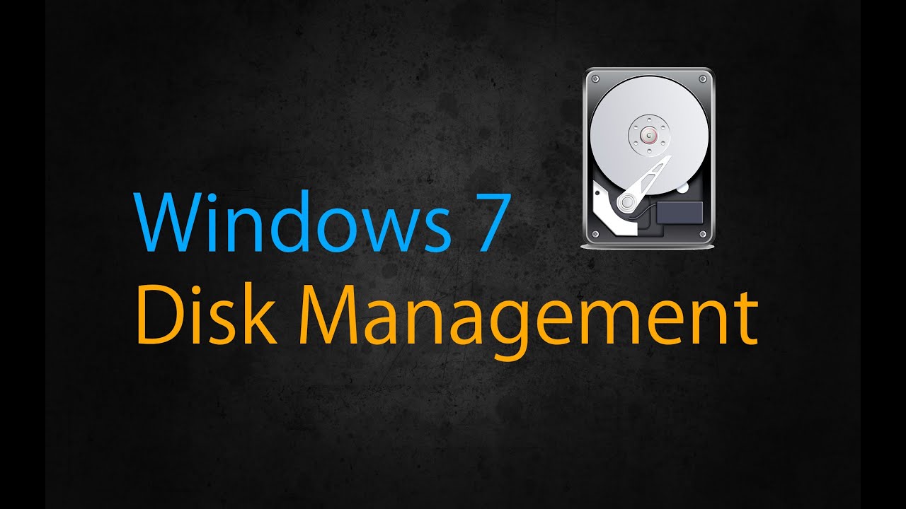 Windows 7 - Disk Management (Partitioning)