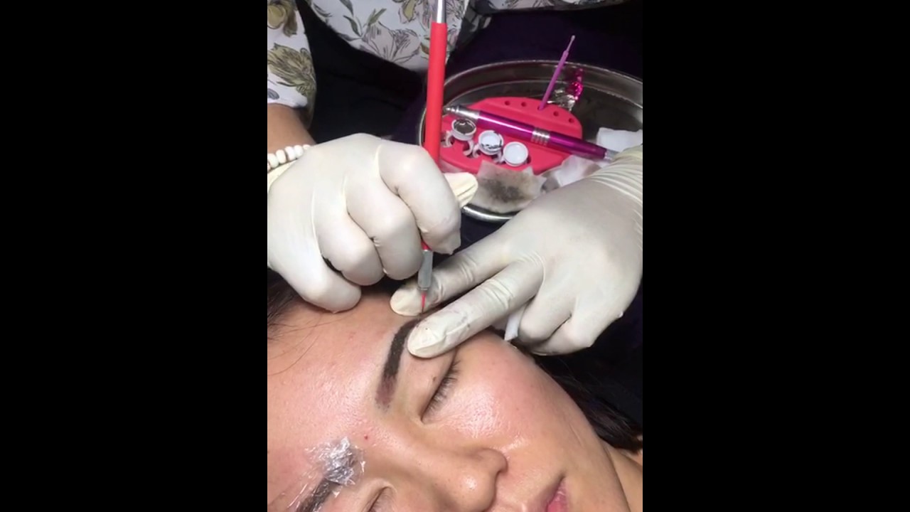 HPA極緻美學教學Tina老師示範手霧眉