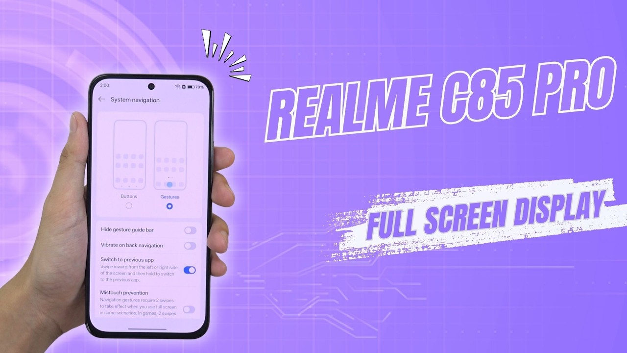 realme C85 Pro Full Screen Display | Hide Navigation Buttons